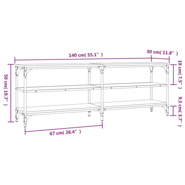 TV-Schrank Sonoma-Eiche 140x30x50 cm Holzwerkstoff