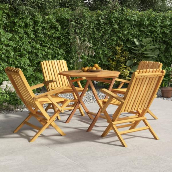 ARDEBO.de - 5-tlg. Garten-Essgruppe Massivholz Teak