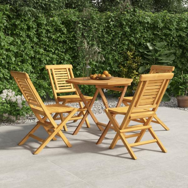 ARDEBO.de - 5-tlg. Garten-Essgruppe Massivholz Teak