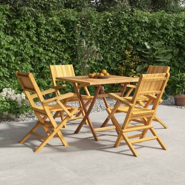 ARDEBO.de - 5-tlg. Garten-Essgruppe Massivholz Teak