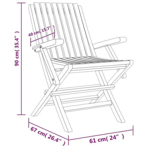 5-tlg. Garten-Essgruppe Massivholz Teak