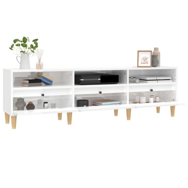 TV-Schrank Hochglanz-Weiß 150x30x44,5 cm Holzwerkstoff