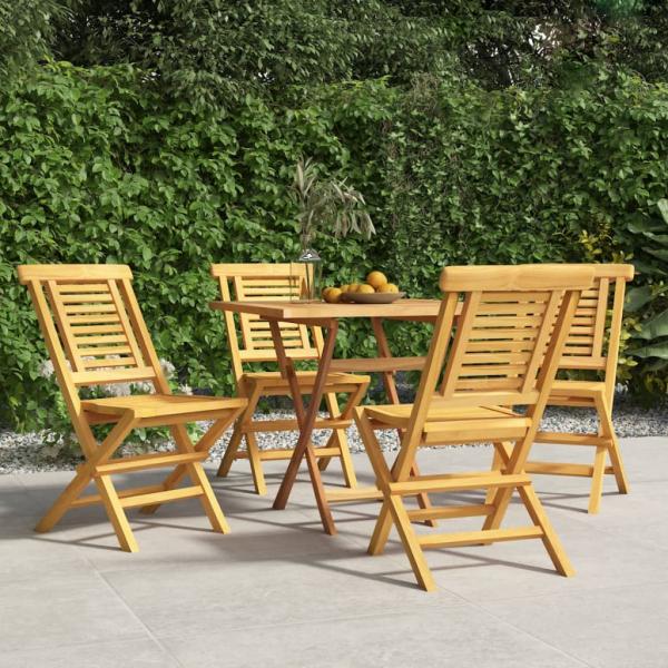 ARDEBO.de - Gartenstühle 4 Stk. Klappbar 47x63x90 cm Massivholz Teak