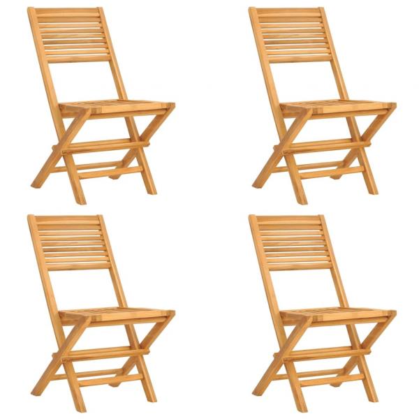 Gartenstühle 4 Stk. Klappbar 47x62x90 cm Massivholz Teak