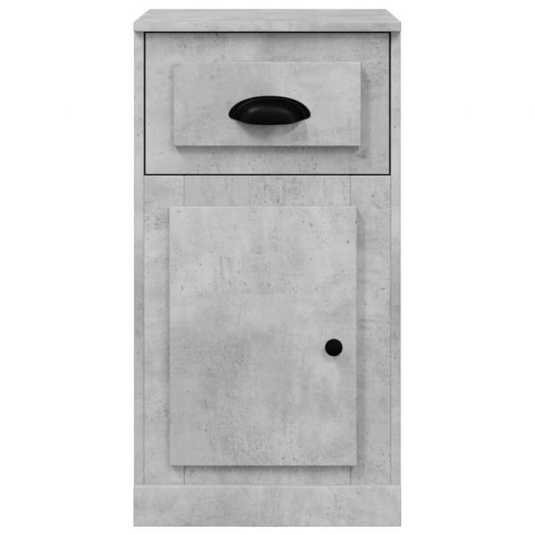 Beistellschrank mit Schublade Betongrau 40x50x75 cm