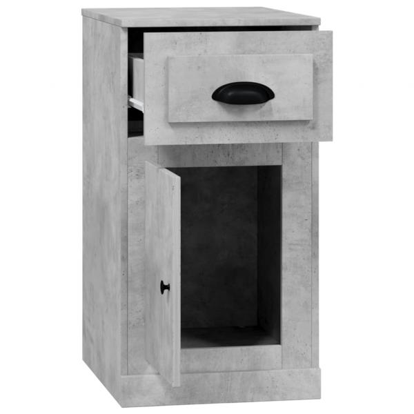 Beistellschrank mit Schublade Betongrau 40x50x75 cm