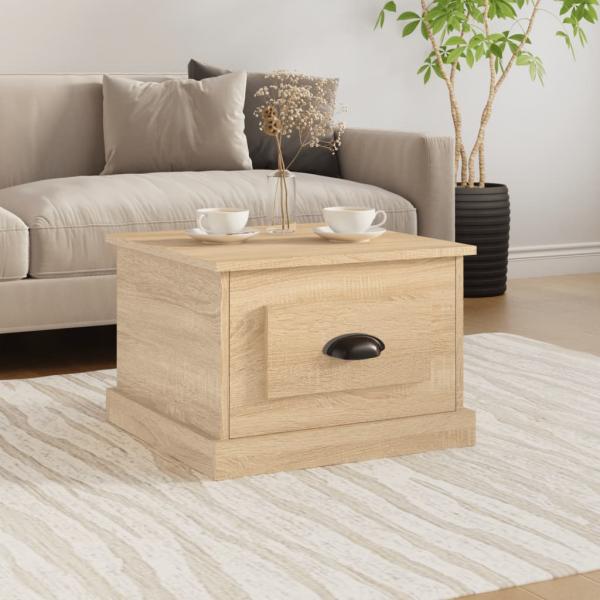 ARDEBO.de - Couchtisch Sonoma-Eiche 50x50x35 cm Holzwerkstoff