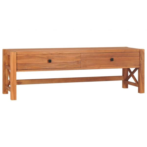 ARDEBO.de - TV-Schrank mit Schubladen 120x40x45 cm Massivholz Teak