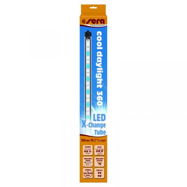 ARDEBO.de sera LED X-Change Tube cool daylight 360 mm / 7,2 Watt