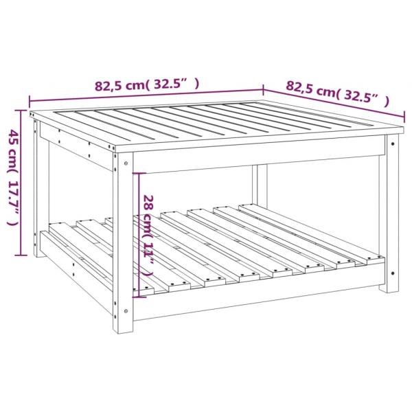 Gartentisch 82,5x82,5x45 cm Massivholz Douglasie