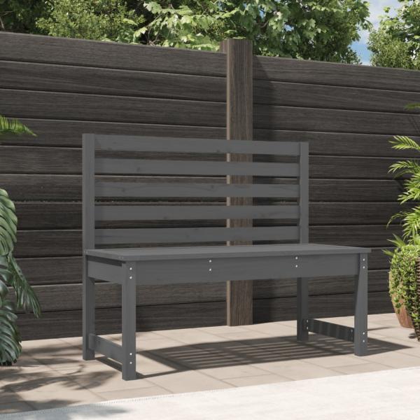 ARDEBO.de - Gartenbank Grau 109 cm Massivholz Kiefer