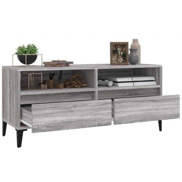 TV-Schrank Grau Sonoma 100x34,5x44,5 cm Holzwerkstoff