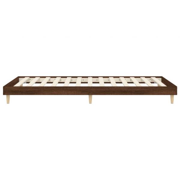 Bettgestell Braun Eichen-Optik 75x190 cm Holzwerkstoff