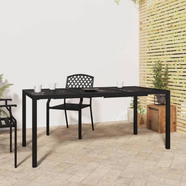 ARDEBO.de - Gartentisch Anthrazit 165x80x72 cm Stahl