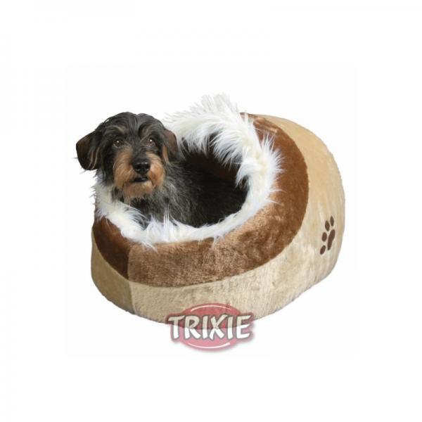 ARDEBO.de Trixie Kuschelhöhle Minou 41 × 30 × 50 cm, beige braun