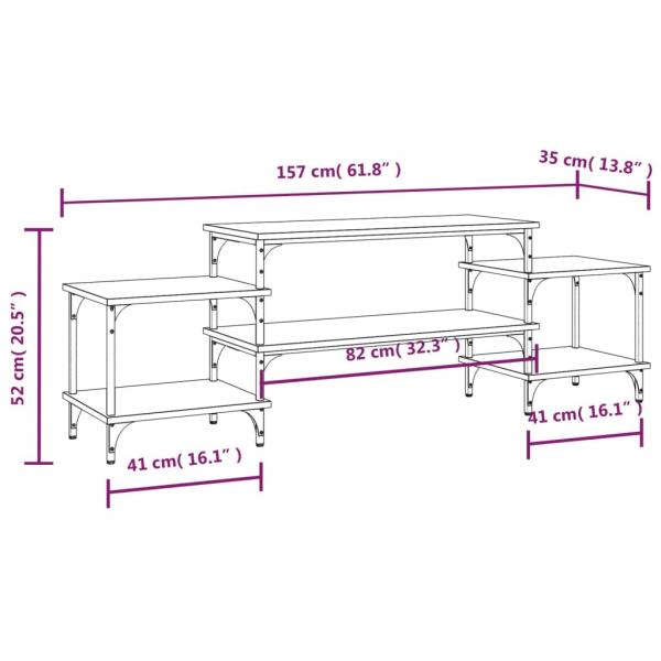 TV-Schrank Braun Eichen-Optik 157x35x52 cm Holzwerkstoff