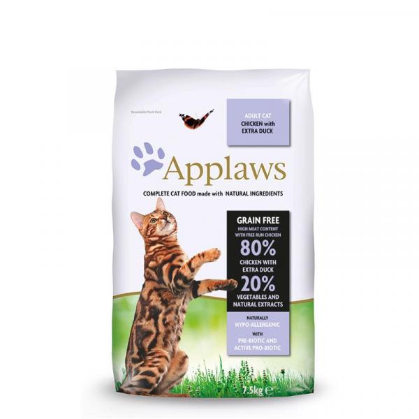 ARDEBO.de Applaws Cat Trockenfutter Hühnchen mit Ente 7,5 kg