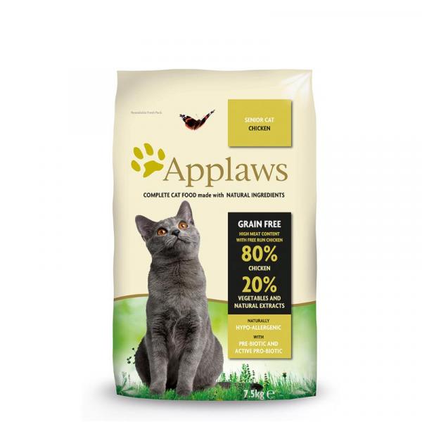 ARDEBO.de Applaws Cat Trockenfutter Senior Hühnchen 7,5 kg