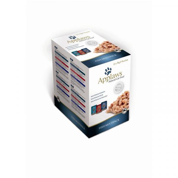 ARDEBO.de Applaws Cat Nassfutter P.B.Multipack mit Fisch 12 x 70 g