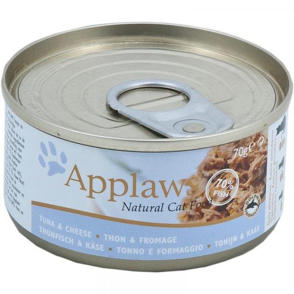 ARDEBO.de Applaws Cat Nassfutter Dose Thunfischfilet & Käse 70 g