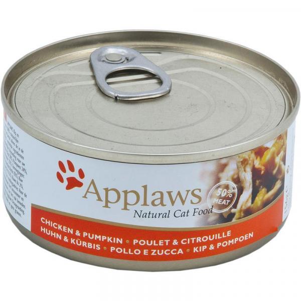 ARDEBO.de Applaws Cat Nassfutter Dose Hühnchenbrust & Kürbis 156 g