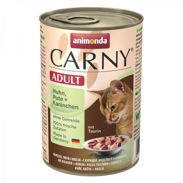 ARDEBO.de Animonda Cat Carny Adult Huhn, Pute & Kaninchen 400g