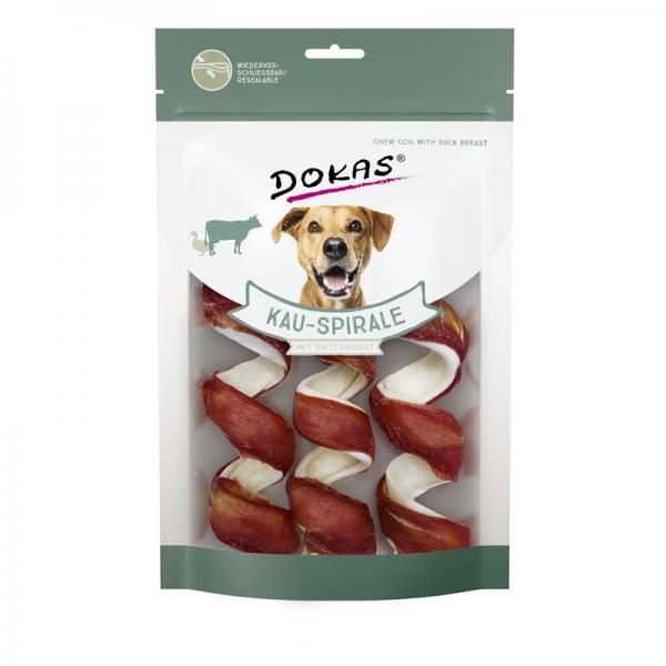 ARDEBO.de Dokas Dog Kauspirale mit Entenbrustbrust 3 St. 110 g