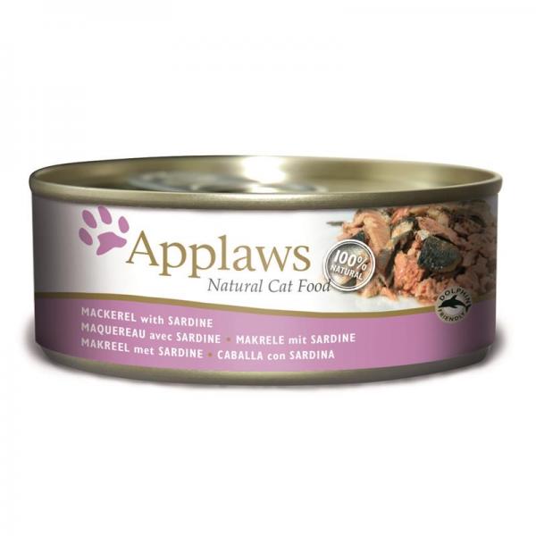 ARDEBO.de Applaws Cat Nassfutter Dose Makrele & Sardine 156 g 