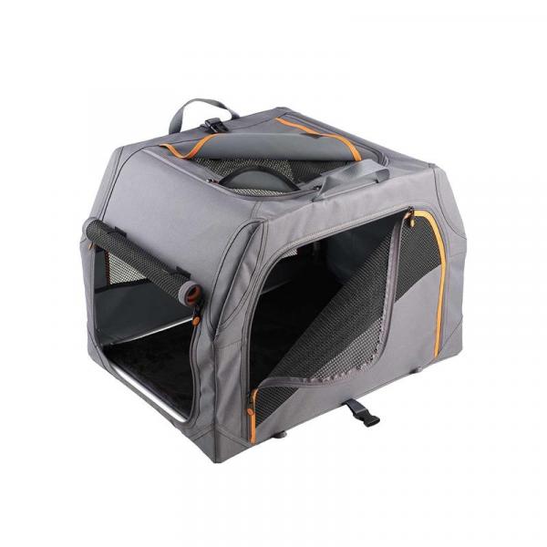 ARDEBO.de Hunter Transportbox mit Aluminiumgestell anthrazit/orange 61 x 45,5 x 43cm