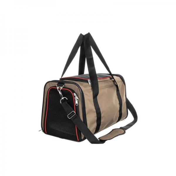 ARDEBO.de Hunter Tragetasche Sydney beige/rot  48 x 28 x 28cm