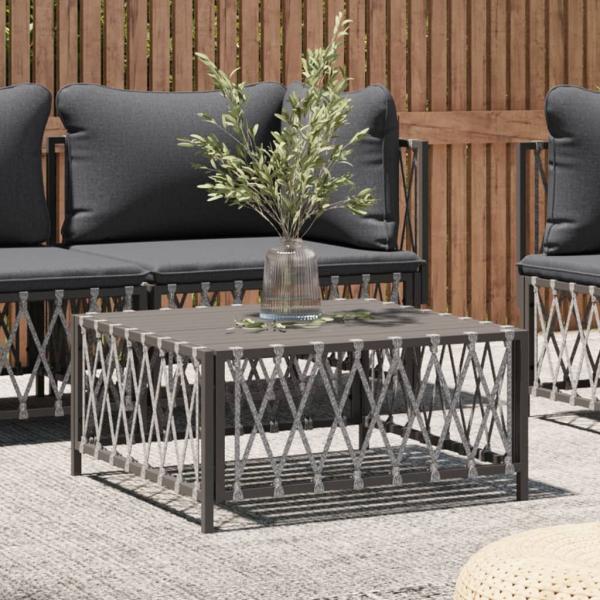 ARDEBO.de - Gartentisch Anthrazit 70x70x34 cm Gewebe