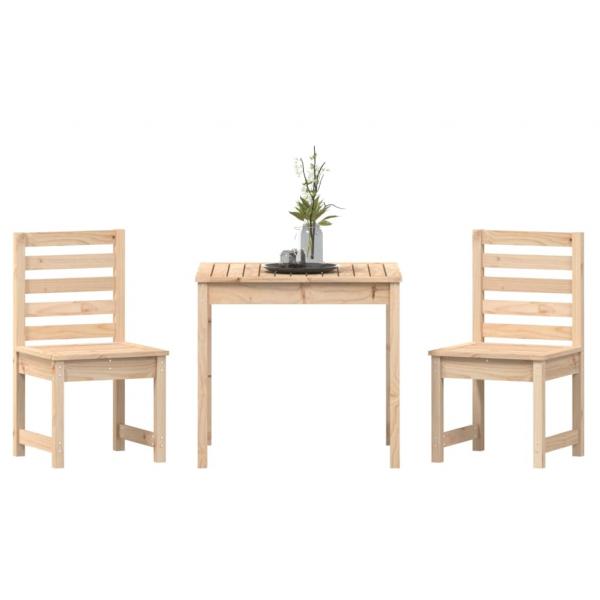 3-tlg. Garten-Bistro-Set Massivholz Kiefer