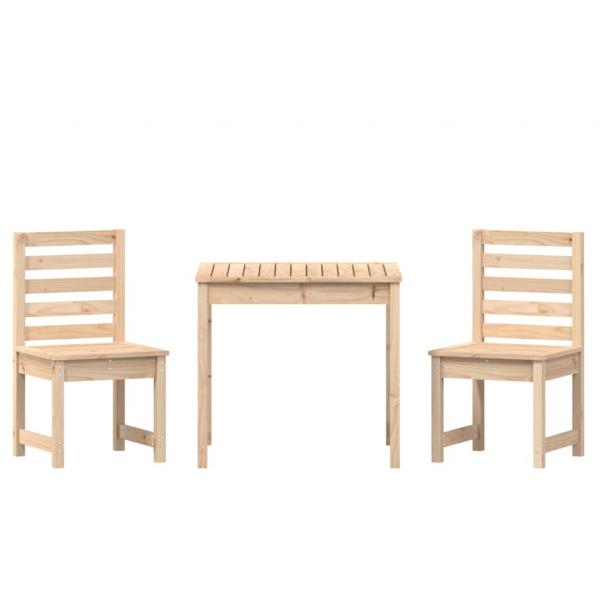 3-tlg. Garten-Bistro-Set Massivholz Kiefer