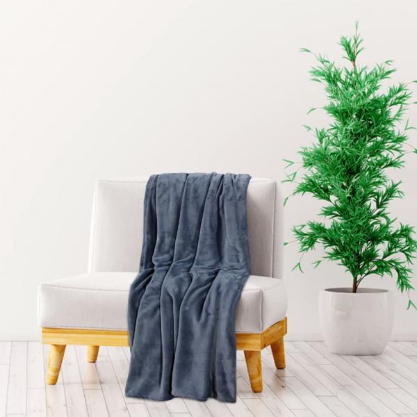 ARDEBO.de - Decke Grau 130x170 cm Polyester