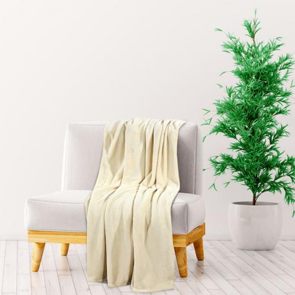 ARDEBO.de - Decke Creme 200x240 cm Polyester