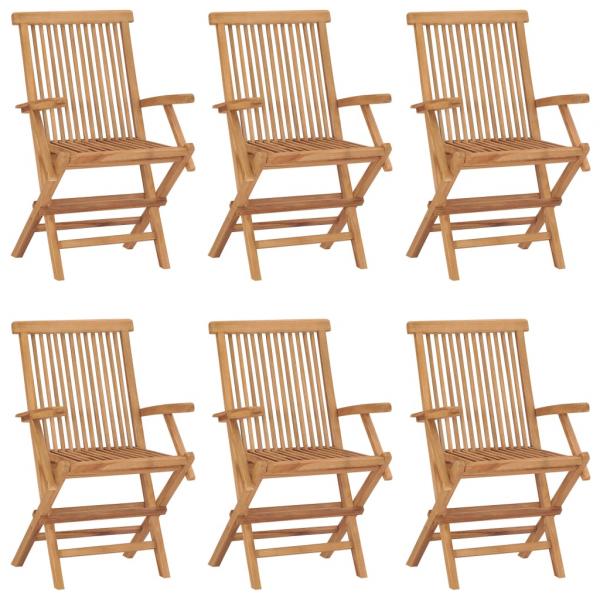 ARDEBO.de - Klappbare Gartenstühle 6 Stk. Massivholz Teak