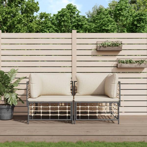 ARDEBO.de - Ecksofas mit Kissen 2 Stk. Modular Poly Rattan