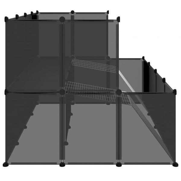 Kleintierkäfig Schwarz 143x107x93 cm PP und Stahl