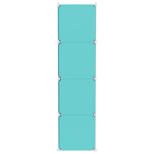 Kinderschrank Modular mit 12 Würfeln Grün PP