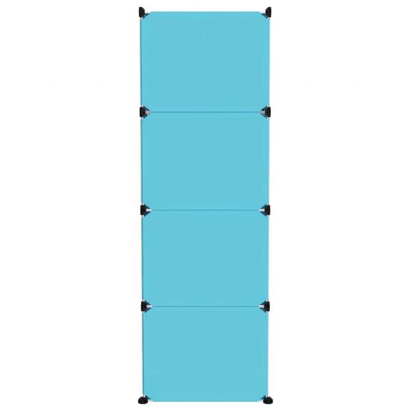 Kinderschrank Modular mit 12 Würfeln Blau PP