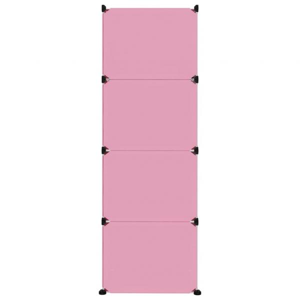 Kinderschrank Modular mit 12 Würfeln Rosa PP