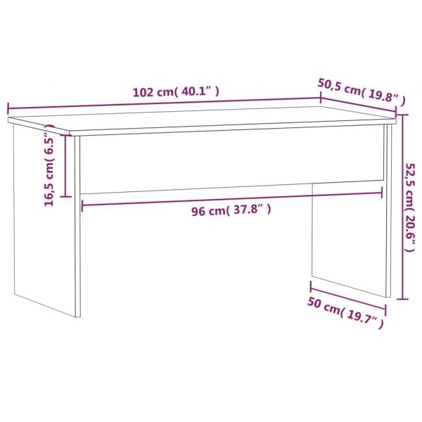 Couchtisch Weiß 102x50,5x52,5 cm Holzwerkstoff