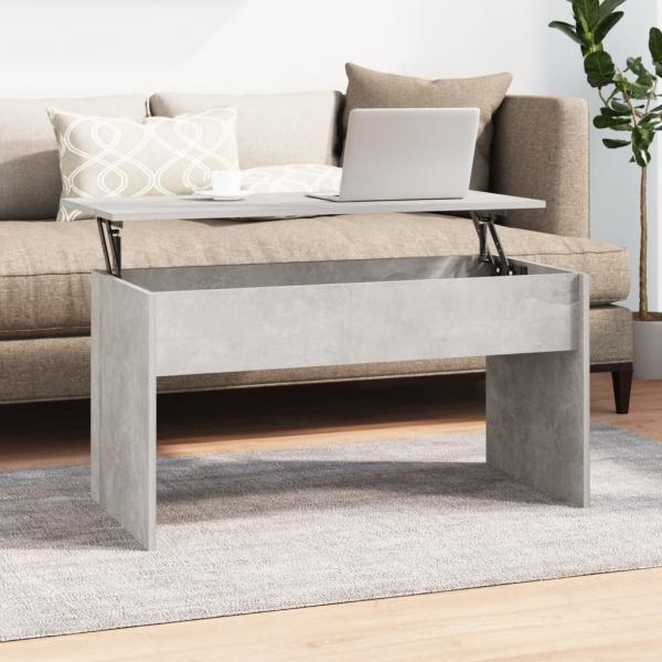 ARDEBO.de - Couchtisch Betongrau 102x50,5x52,5 cm Holzwerkstoff