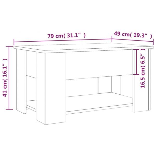 Couchtisch Weiß 79x49x41 cm Holzwerkstoff