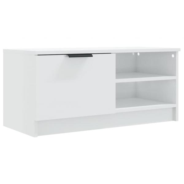 TV-Schrank Hochglanz-Weiß 80x35x36,5 cm Holzwerkstoff