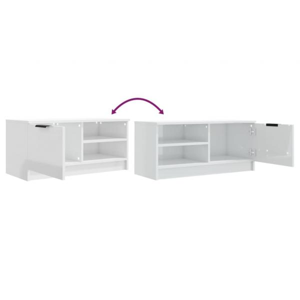 TV-Schrank Hochglanz-Weiß 80x35x36,5 cm Holzwerkstoff