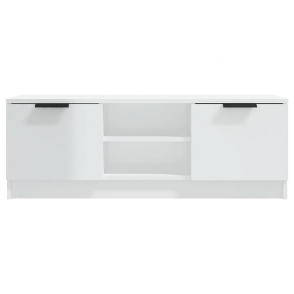 TV-Schrank Hochglanz-Weiß 102x35x36,5 cm Holzwerkstoff