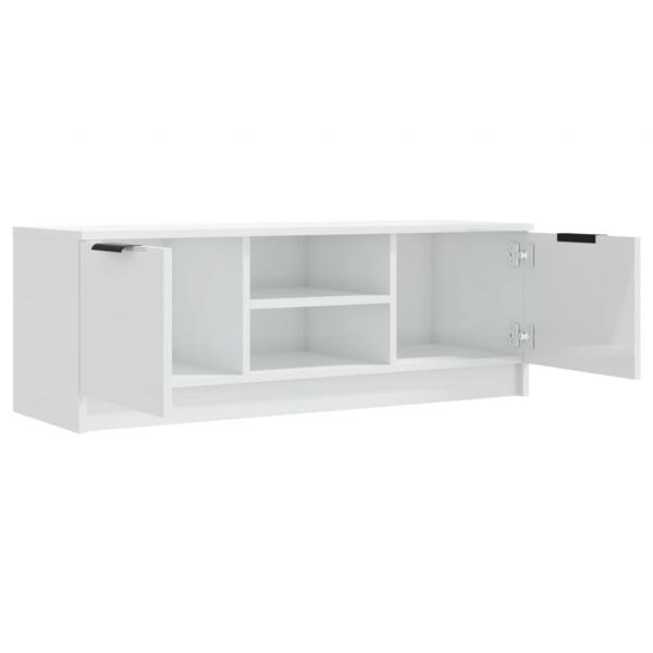 TV-Schrank Hochglanz-Weiß 102x35x36,5 cm Holzwerkstoff