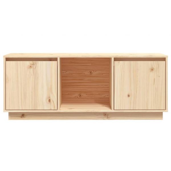 TV-Schrank 110,5x35x44 cm Massivholz Kiefer