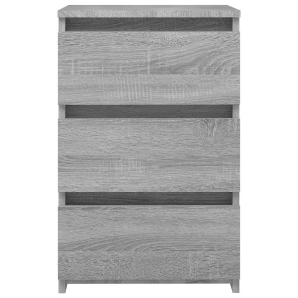 Nachttische 2 Stk. Grau Sonoma 40x35x62,5 cm Holzwerkstoff